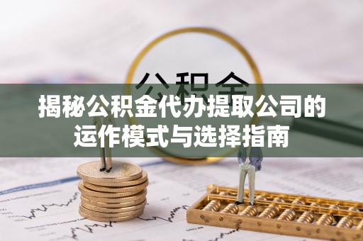 新县揭秘公积金代办提取公司的运作模式与选择指南