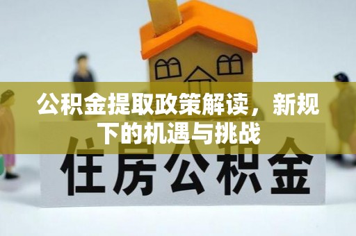 新县公积金提取政策解读，新规下的机遇与挑战
