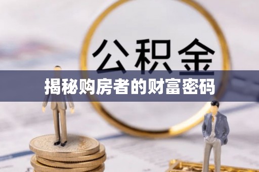 新县揭秘购房者的财富密码