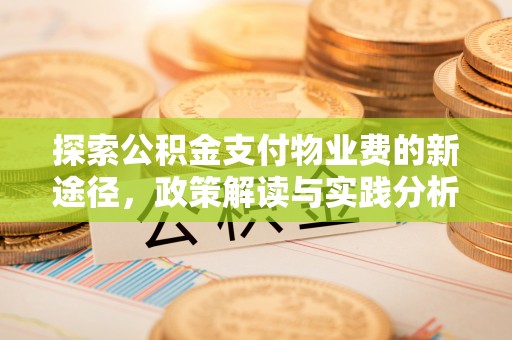 新县探索公积金支付物业费的新途径，政策解读与实践分析
